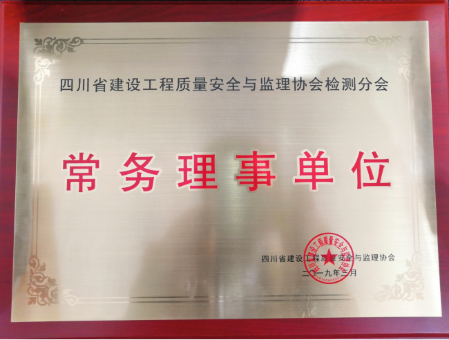 四川省建设工程质量安全与监理协会检测分会常务理事单位